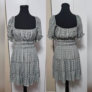 Smocked Tiered Mini Dress